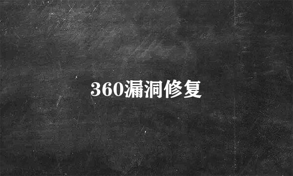 360漏洞修复