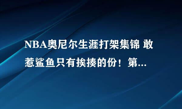 NBA奥尼尔生涯打架集锦 敢惹鲨鱼只有挨揍的份！第一个是谁3号蓝衣服