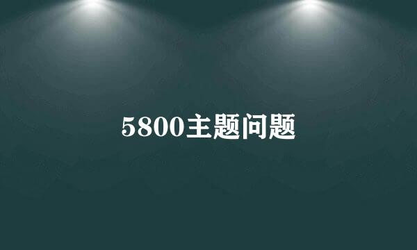 5800主题问题