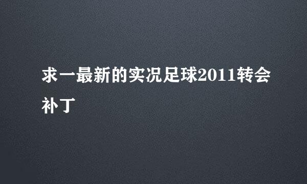 求一最新的实况足球2011转会补丁