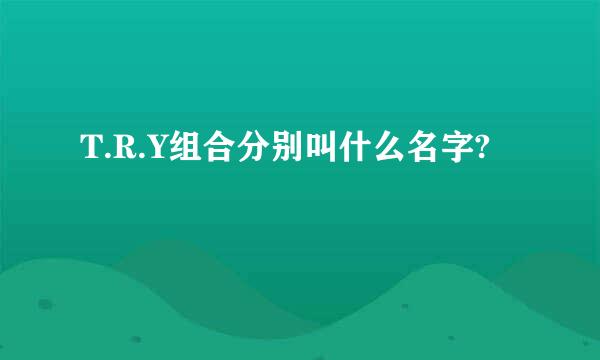 T.R.Y组合分别叫什么名字?