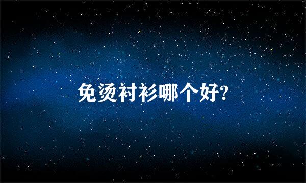 免烫衬衫哪个好?