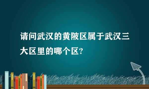 请问武汉的黄陂区属于武汉三大区里的哪个区?