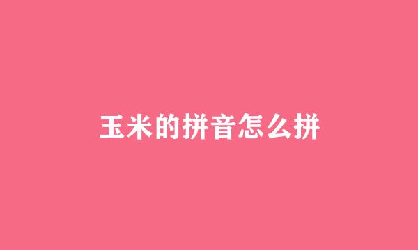 玉米的拼音怎么拼