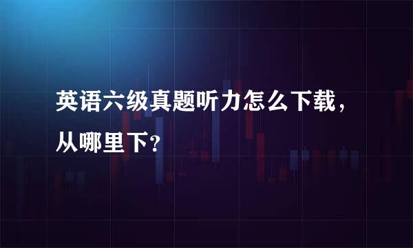 英语六级真题听力怎么下载，从哪里下？