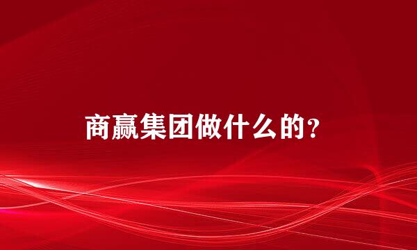 商赢集团做什么的？