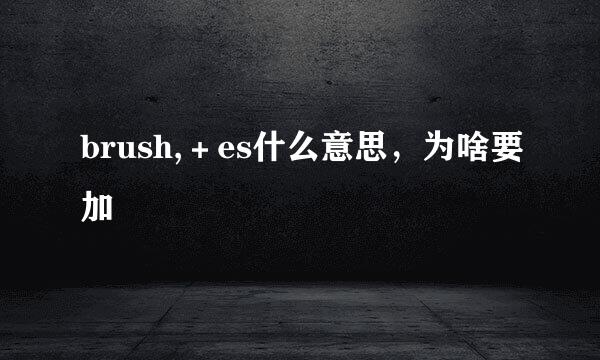 brush,＋es什么意思，为啥要加