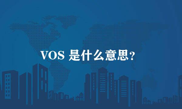 VOS 是什么意思？