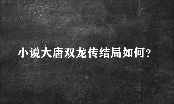 小说大唐双龙传结局如何？