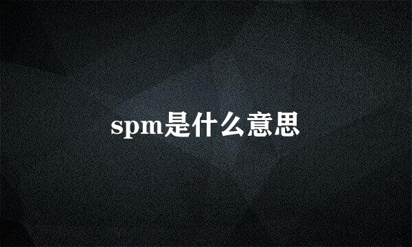 spm是什么意思