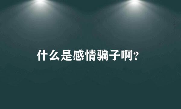 什么是感情骗子啊？