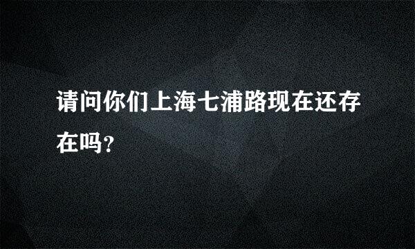 请问你们上海七浦路现在还存在吗？