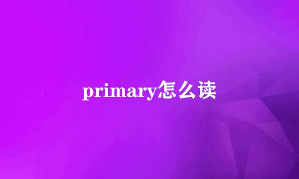 primary怎么读