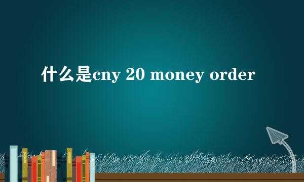 什么是cny 20 money order