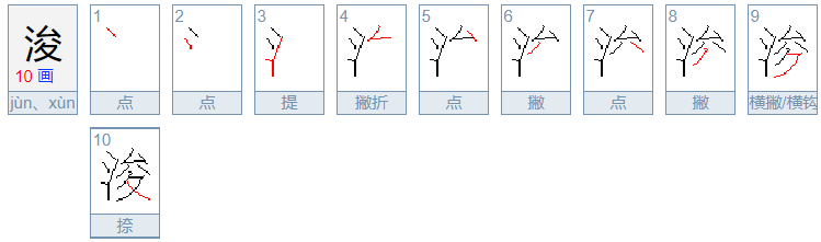 浚怎么读