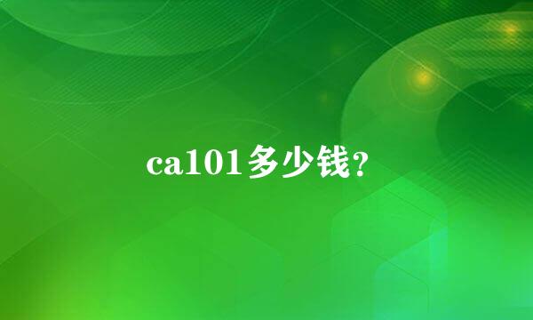 ca101多少钱？