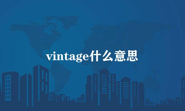 vintage什么意思