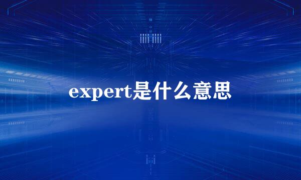 expert是什么意思