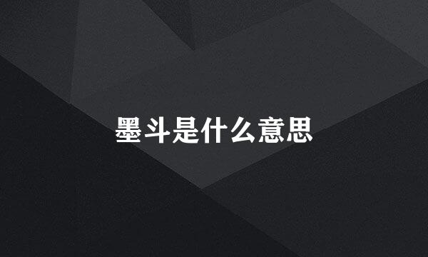 墨斗是什么意思