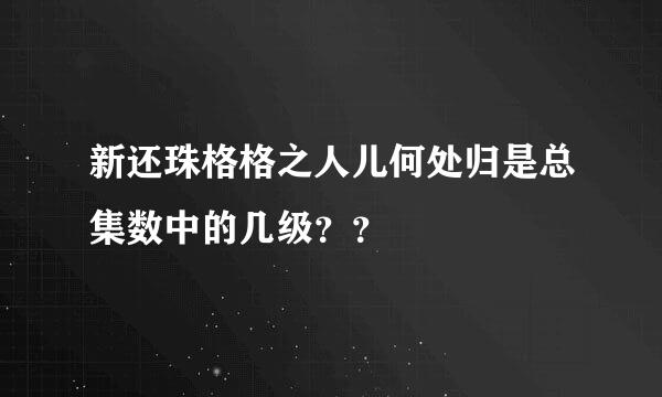 新还珠格格之人儿何处归是总集数中的几级？？