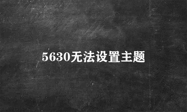 5630无法设置主题