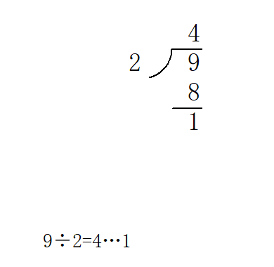 9除2用竖式计算？