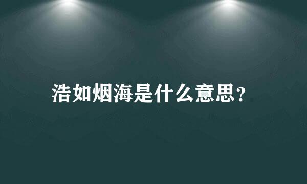 浩如烟海是什么意思？