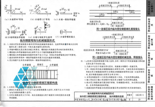 钢筋搭接长度规范图集