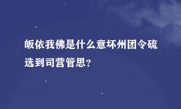 皈依我佛是什么意坏州团令硫选到司营管思？