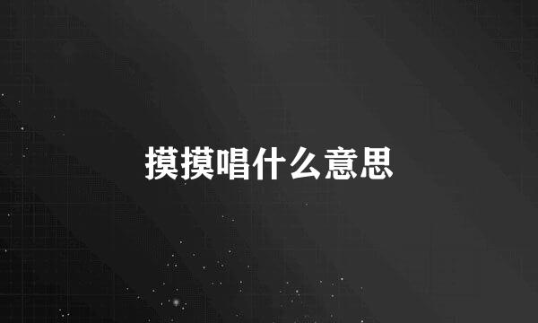 摸摸唱什么意思