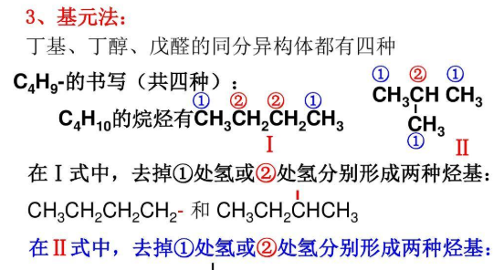 丁基的四种同分异构体是什么？