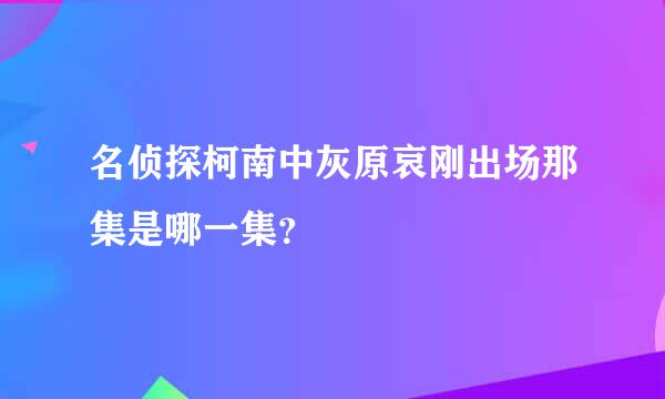 名侦探柯南中灰原哀刚出场那集是哪一集？