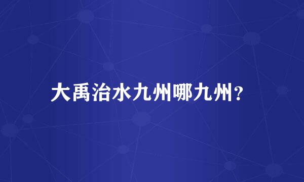 大禹治水九州哪九州？