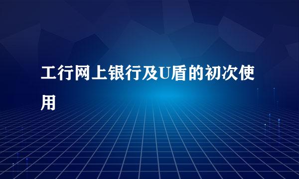 工行网上银行及U盾的初次使用