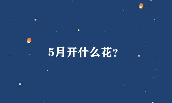 5月开什么花？