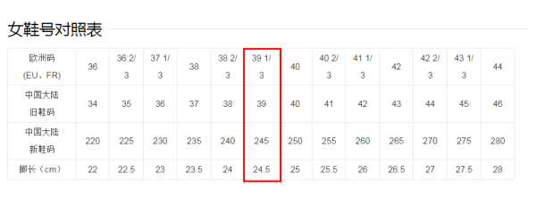 39码的鞋欧码是多少