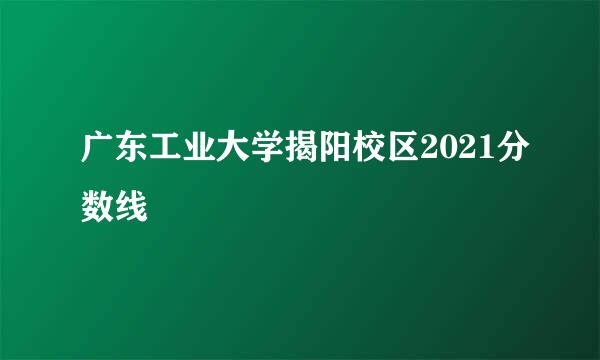 广东工业大学揭阳校区2021分数线