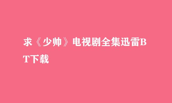 求《少帅》电视剧全集迅雷BT下载