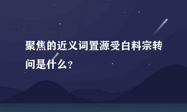 聚焦的近义词置源受白料宗转问是什么？