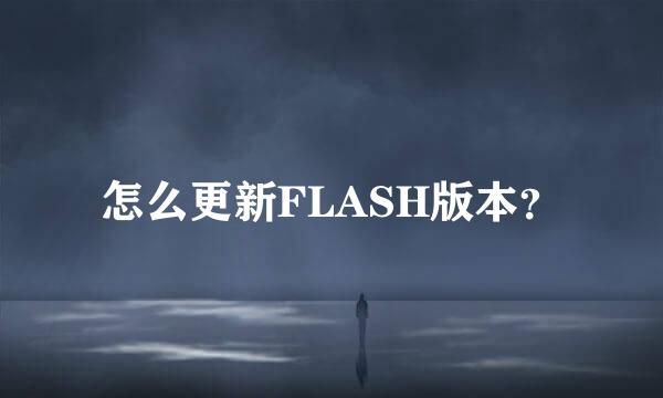 怎么更新FLASH版本？