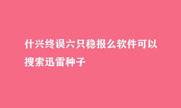 什兴终误六只稳报么软件可以搜索迅雷种子