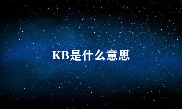 KB是什么意思