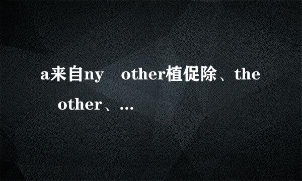 a来自ny other植促除、the other、any others、an360问答y的用法