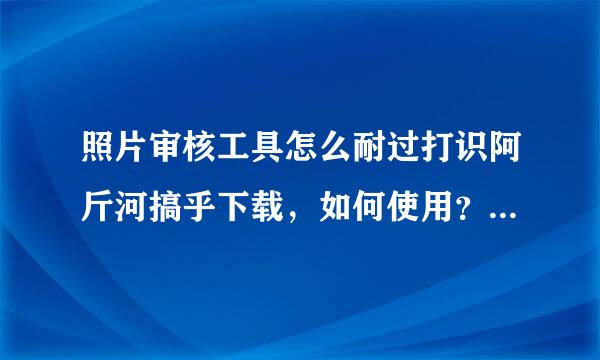 照片审核工具怎么耐过打识阿斤河搞乎下载，如何使用？请高人指点。