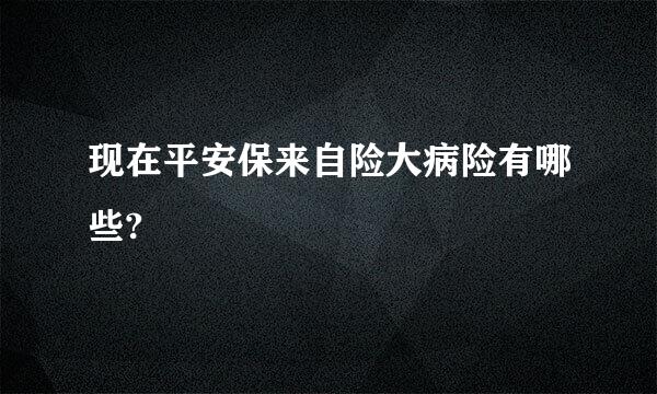 现在平安保来自险大病险有哪些?