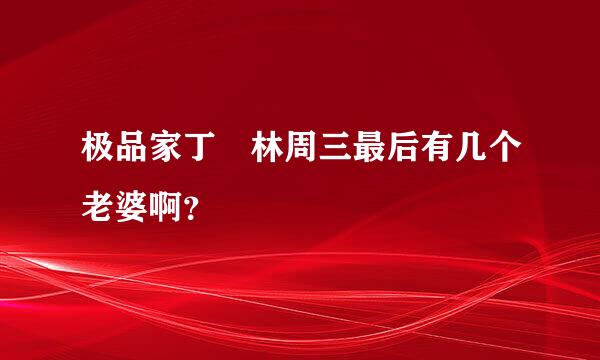 极品家丁 林周三最后有几个老婆啊？