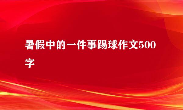 暑假中的一件事踢球作文500字