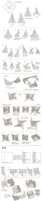 这种折纸包装盒要怎么折呢，有没展开图