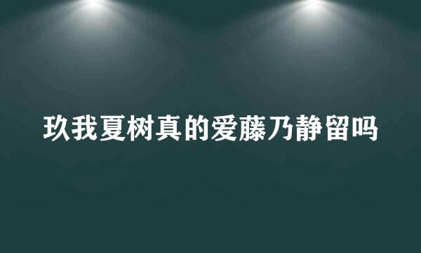 玖我夏树真的爱藤乃静留吗