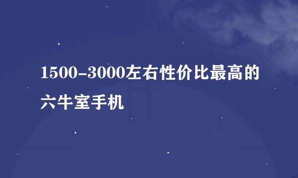 1500-3000左右性价比最高的六牛室手机